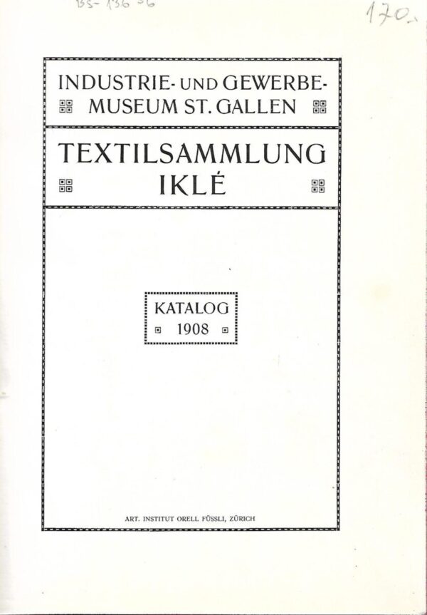 textilsammlung iklé katalog 1908.