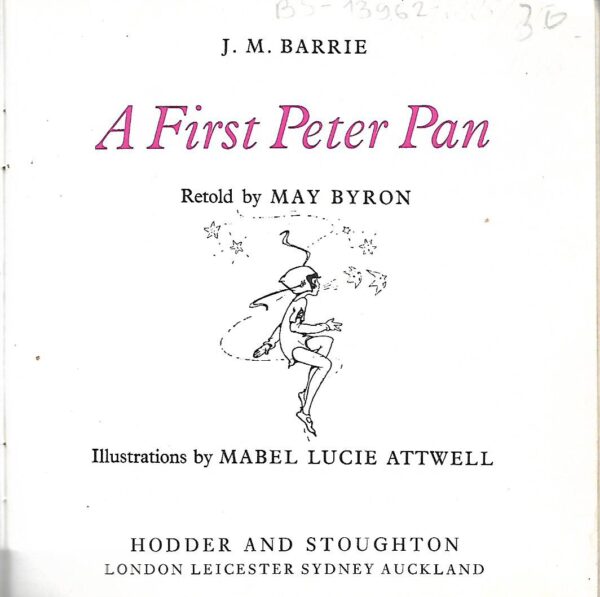 j. m. barrie: a first peter pan