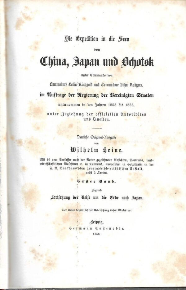 wilhelm heine: die expedition in die seen von china, japan und ochotsk (1-3)