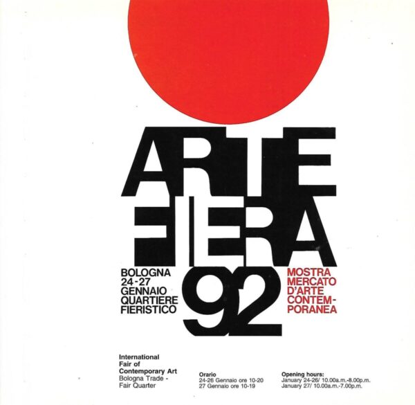 arte fiera '92 bologna 24-27 gennaio quartiere fieristico - mostra mercato d'arte contemporanea