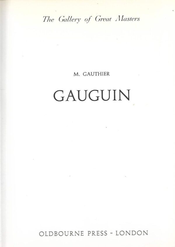 the gallery of great masters - gauguin