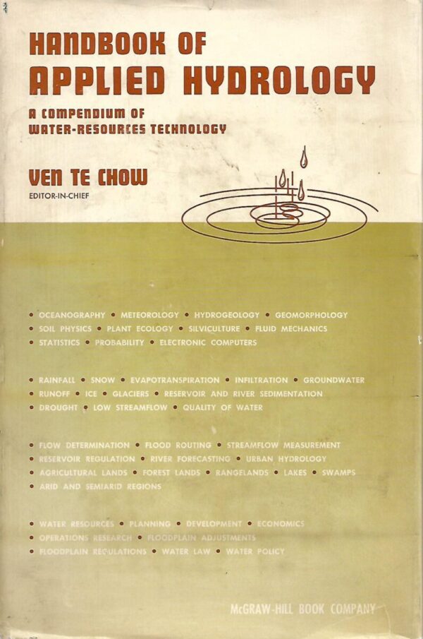 ven te chow (ur.): handbook of applied hydrology, a compendium of water-resources technology