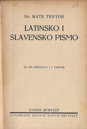 mate tentor: latinsko i slavensko pismo