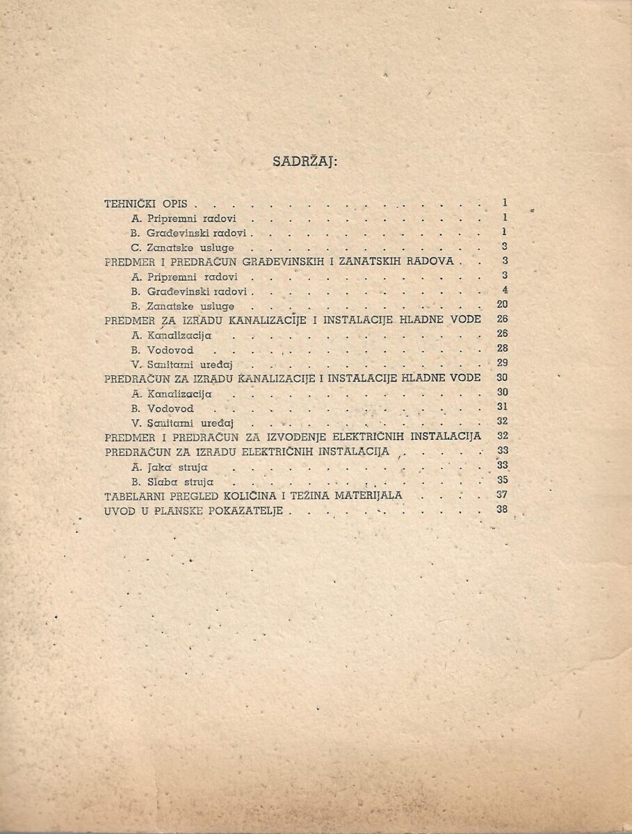 savezni zavod za projektiranje - tipovi stanbenih zgrada - tip v-401