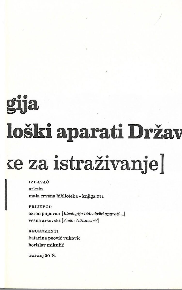 Louis Althusser: Ideologija & ideološki aparati Države - Slika 2