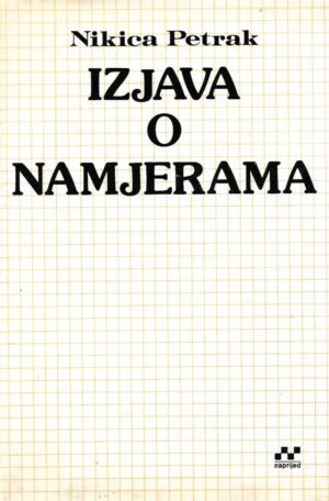 Nikica Petrak: Izjava o namjerama