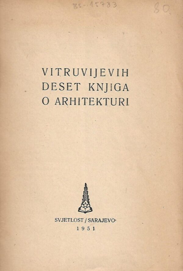 vitruvijevih deset knjiga o arhitekturi