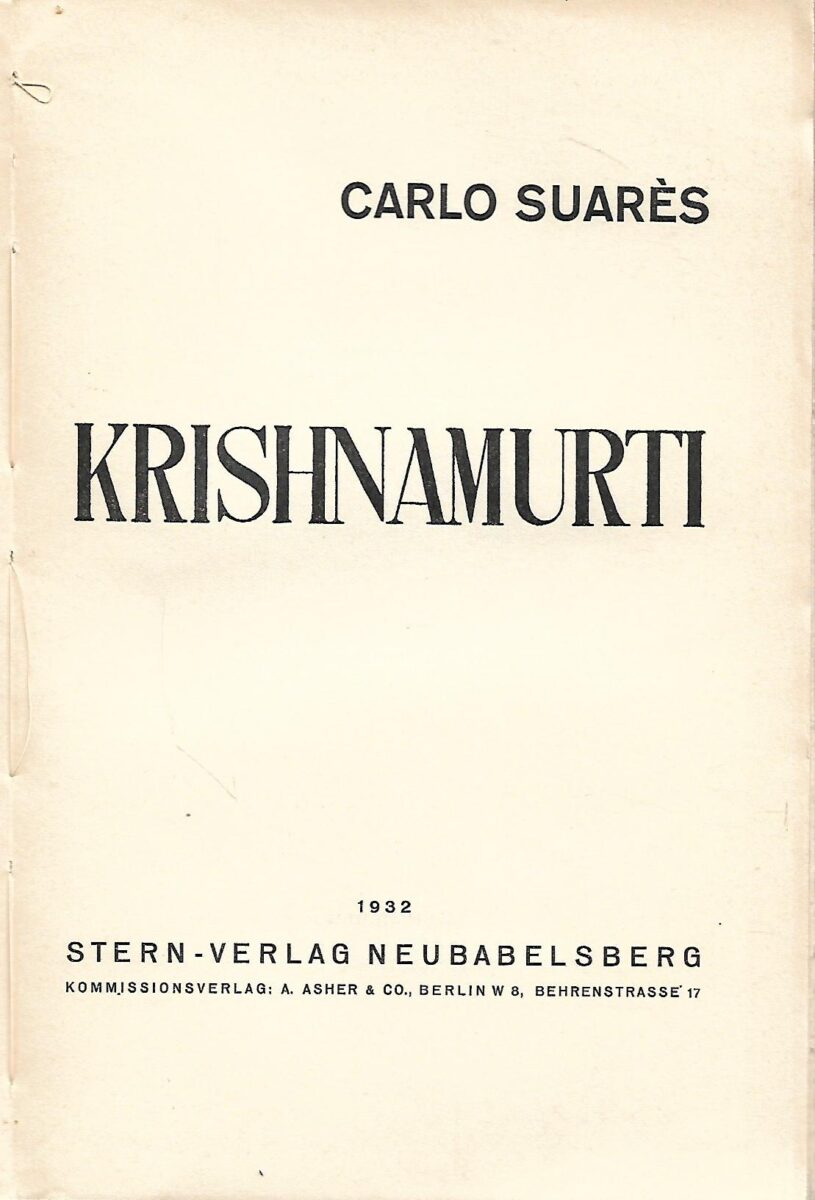 Carlo Suares Krishnamurti