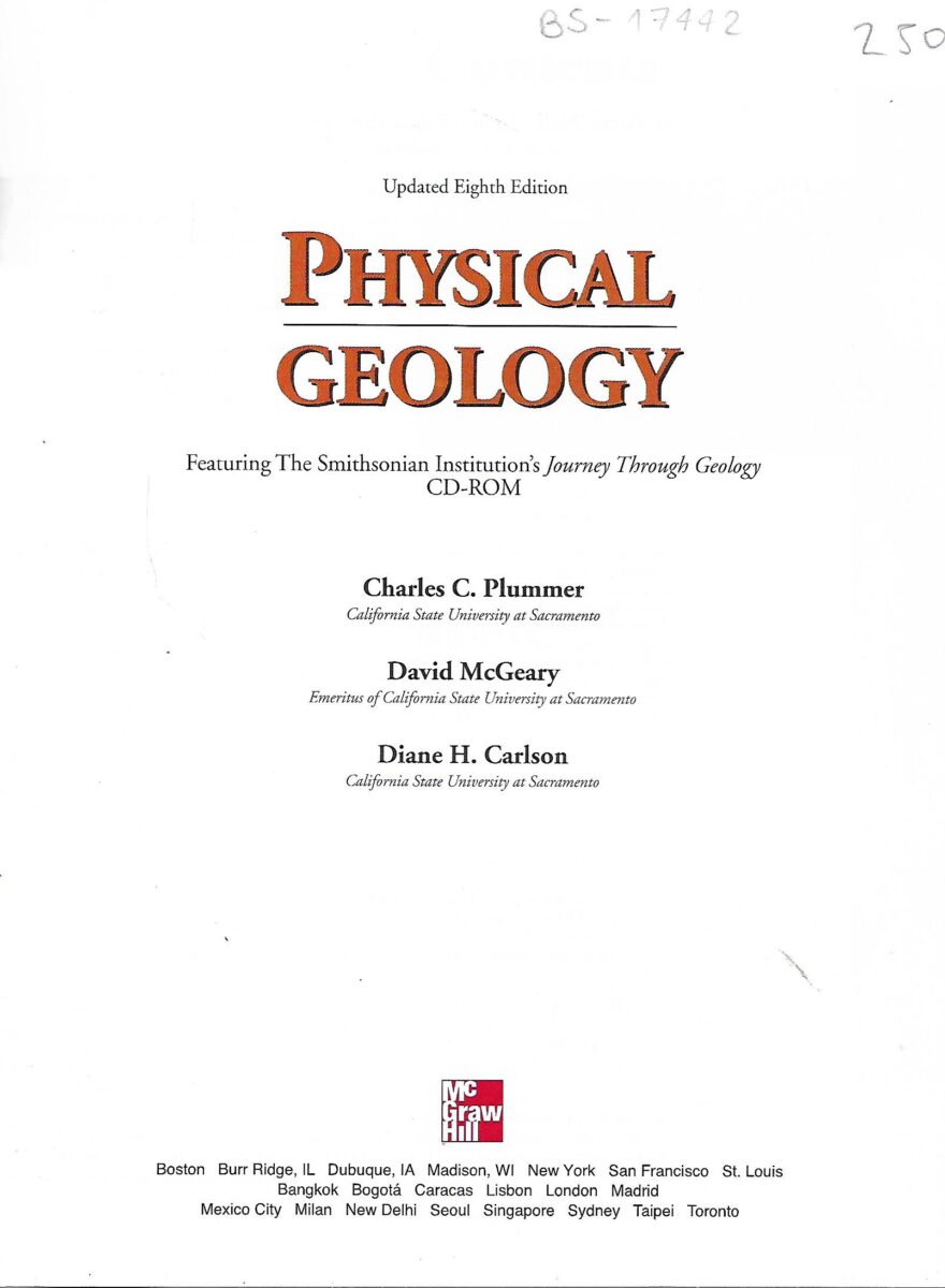 Plummer, McGeary, Carlson Physical Geology Updated eighth edition