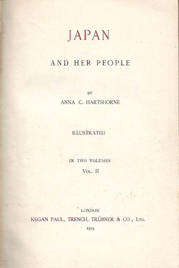 anna c. hartshorne: japan and her people vol. 1-2