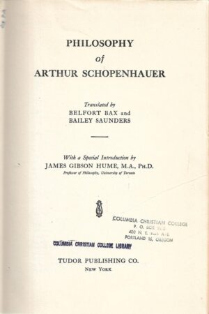 Philosophy of Arthur Schopenhauer