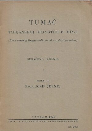 Josip Jernej: Tumač talijanskoj gramatici P. MIX-a