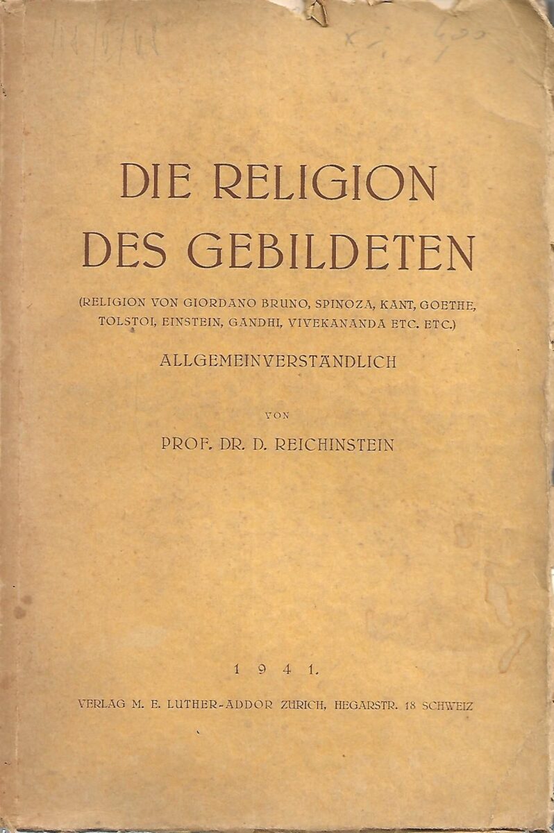 D. Reichinstein: Die Religion des Gebildeten