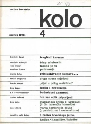 Kolo br. 4/god. VIII/1970.