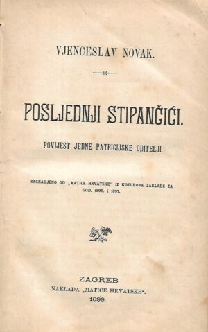 Vjenceslav Novak: Posljednji Stipančići