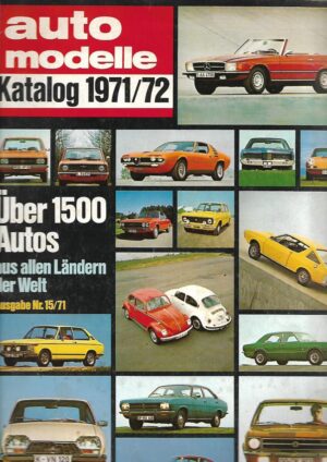 Auto Modelle: Katalog 1971/72