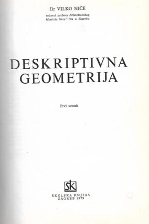 Vilko Niče: Deskriptivna geometrija