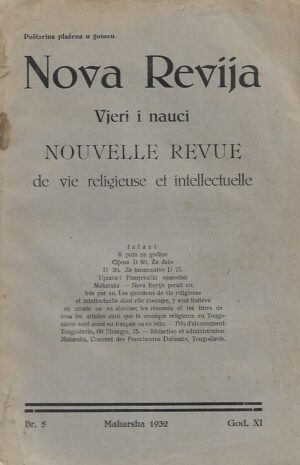 Nova revija - Vjeri i nauci - Br. 5 - Makarska 1932 - God. XI