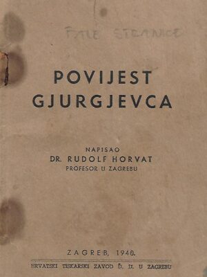 Rudolf Horvat: Povijest Gjurgjevca