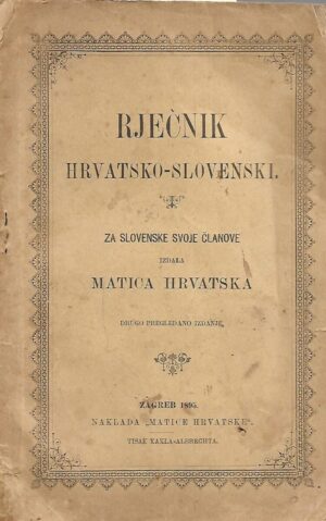 Rječnik hrvatsko-slovenski