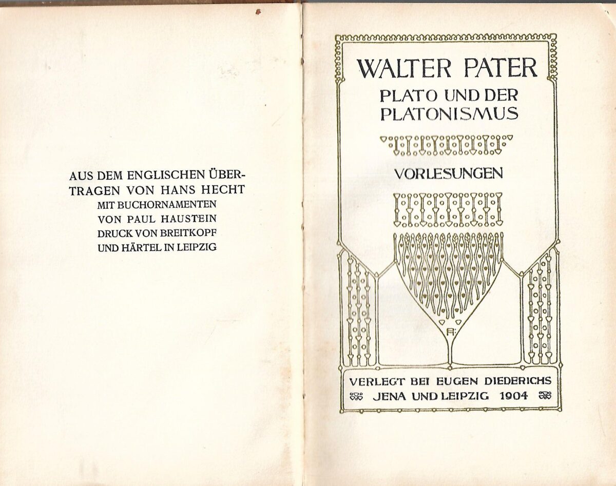 Walter Pater: Plato Und Der Platonismus - Slika 2