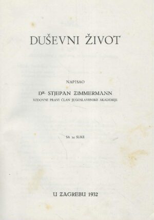 Dr. Stjepan Zimmermann: Duševni život