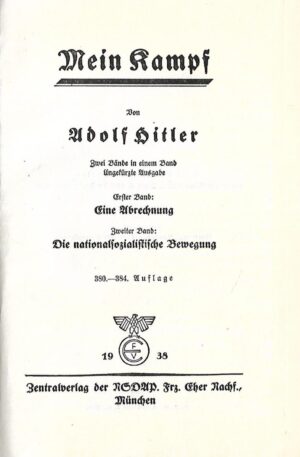 Adolf Hitler: Mein Kampf
