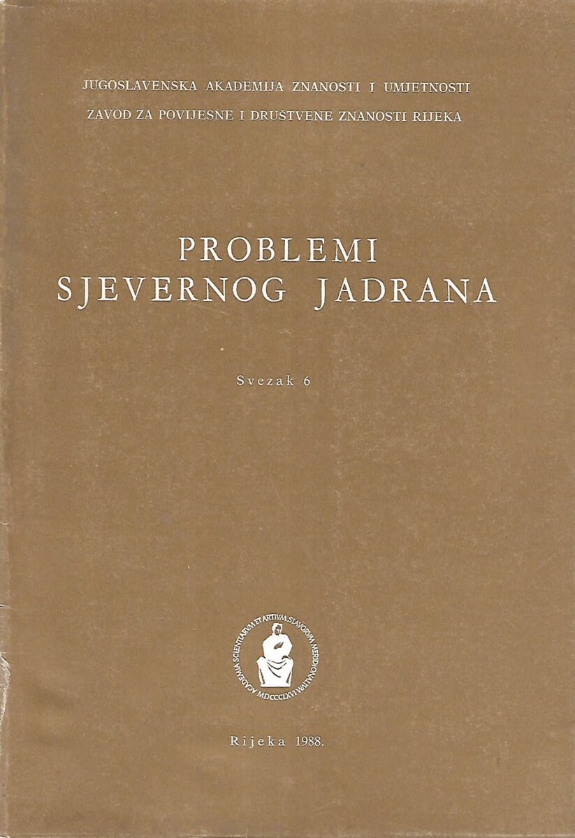 Dragovan Šepić (ur.): Problemi sjevernog Jadrana - svezak 6