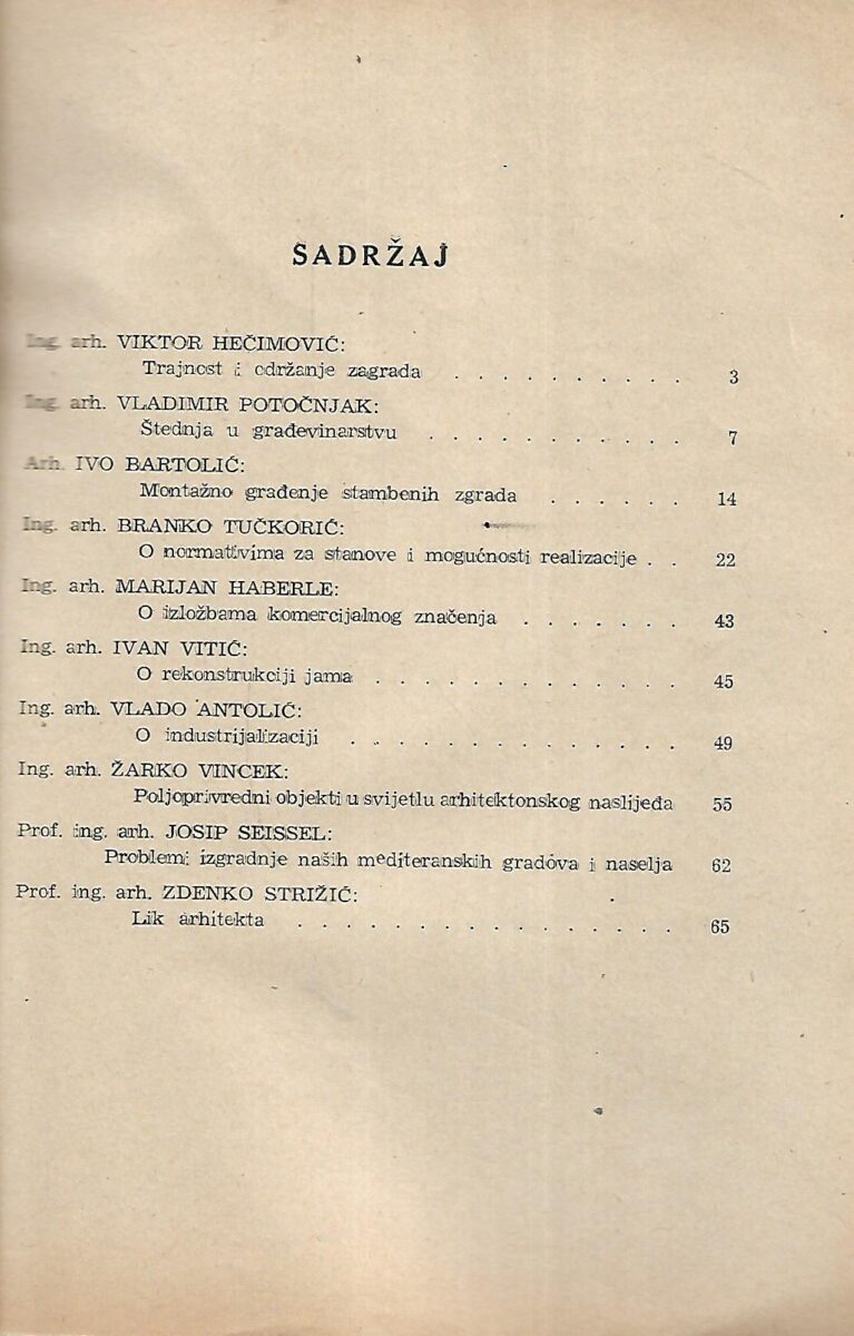 Društvo inženjera i tehničara Hrvatske: Referati savjetovanja arhitekata i urbanista u Dubrovniku 1950. - Slika 2