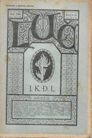 Stjepan Podolšak (ur.): Luč – Glasilo jugoslovenskog katoličkog đaštva – God. XVIII.- Broj 9-10 –/ 20. lipnja.1923.