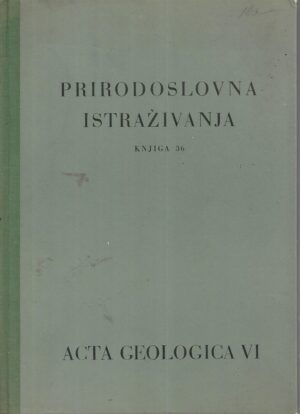 Miroslav Tajder i Milan Herak (ur.): Prirodoslovna istraživanja - Knjiga 36