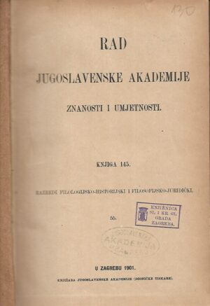 Rad Jugoslavenske akademije znanosti i umjetnosti