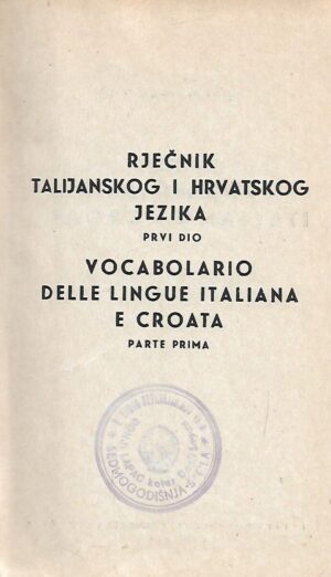 Dr. Mirko Deanović: Talijansko-hrvatski rječnik