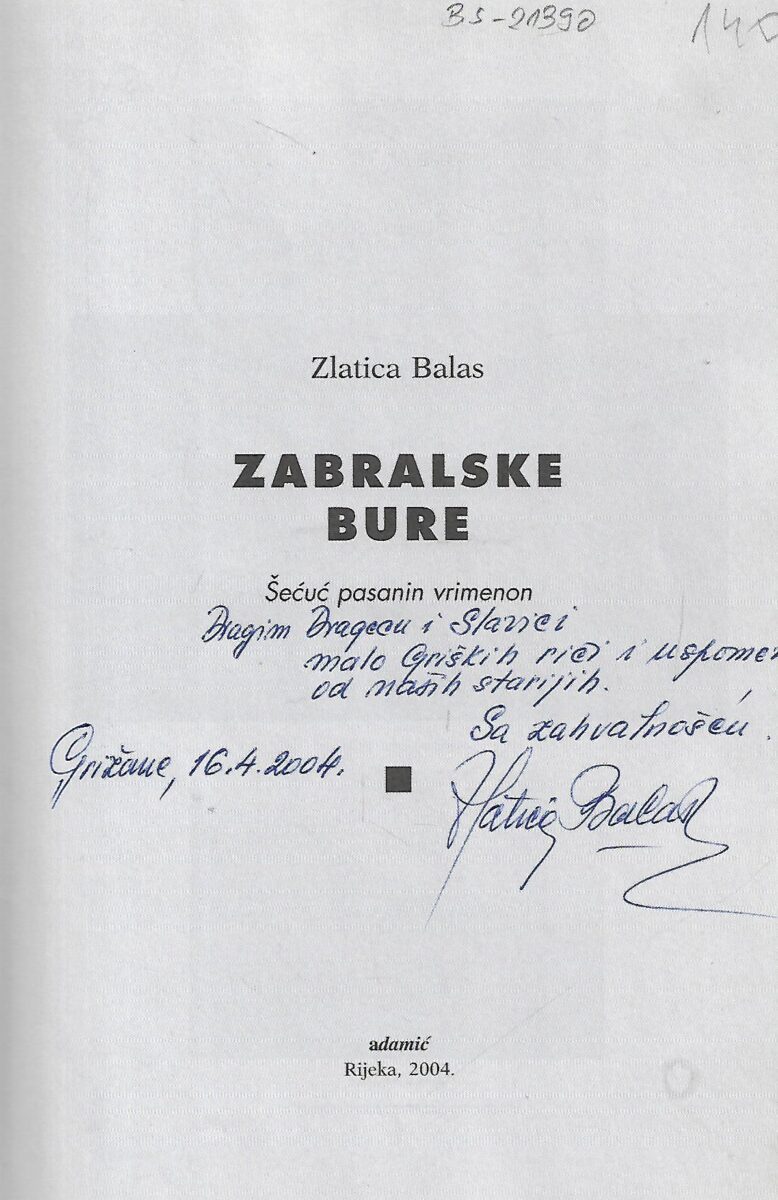 zlatica balas: zabralske bure