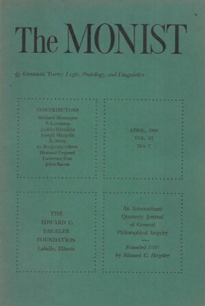The Monist - April, 1969.