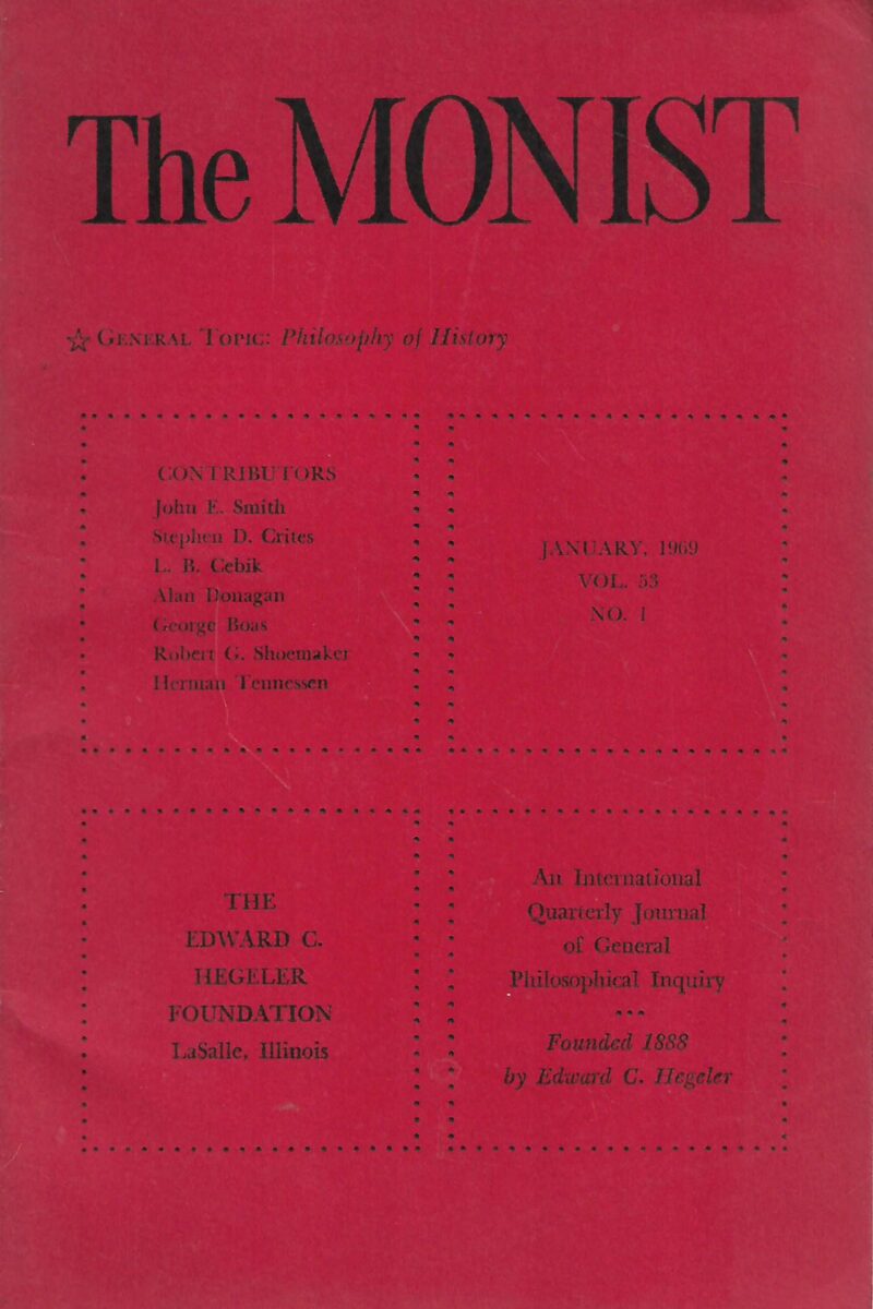 The Monist - January, 1969.