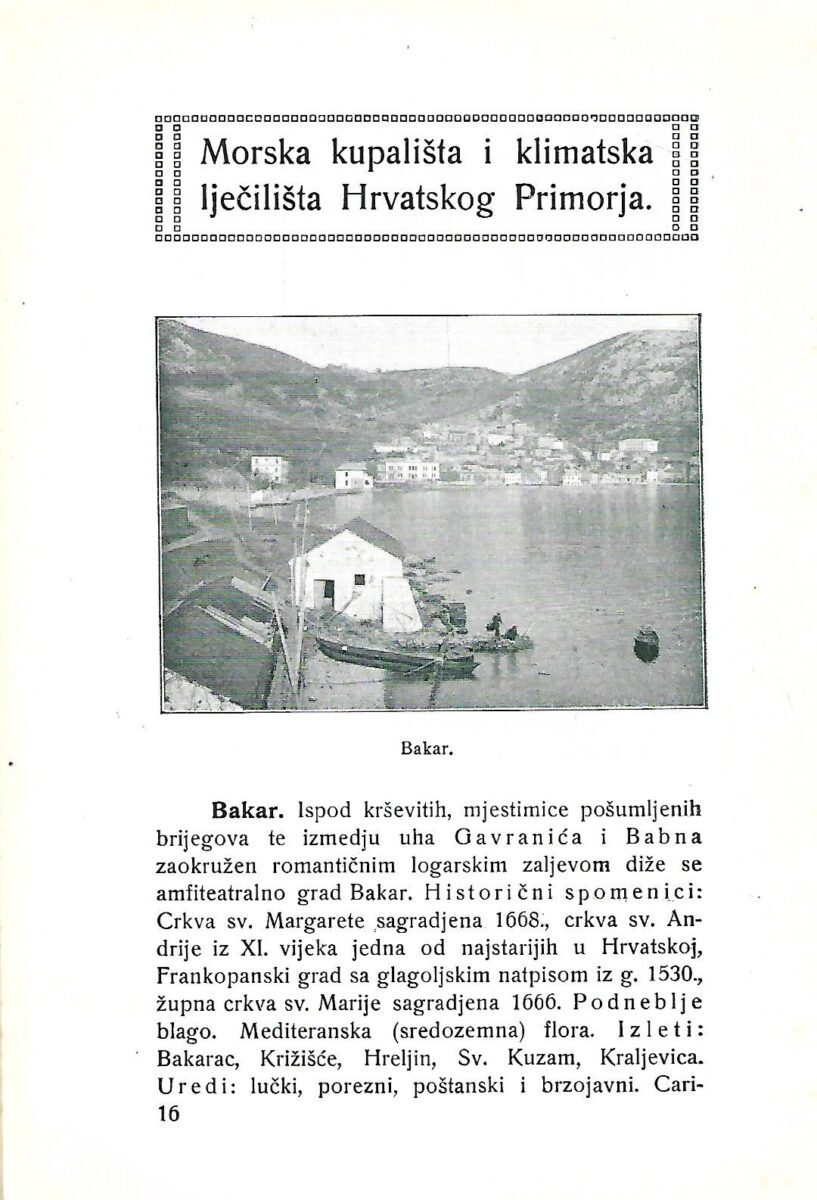 Kupališta, lječilišta i ljetovališta u kraljevinama Hrvatskoj i Slavoniji 1914. - Slika 4