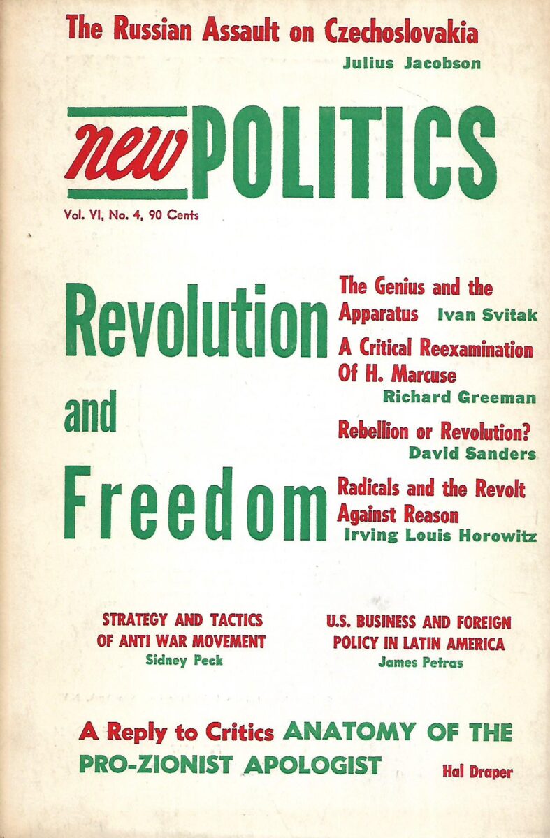 New Politics - Vol.6-No.4 - Fall 1967.