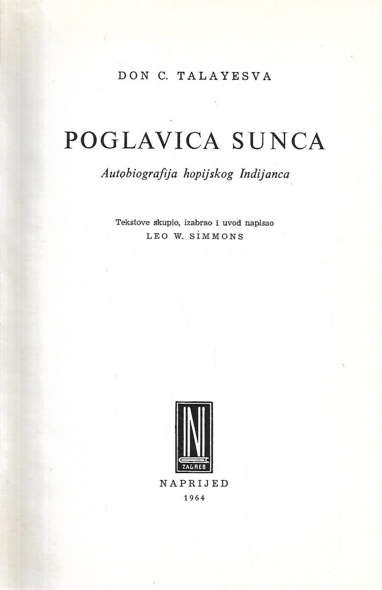 Don C. Talayesva: Poglavica Sunca - Slika 2