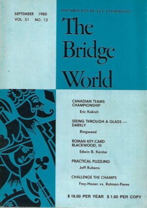 The Bridge World - September / 1980.  Vol.51 - No.12