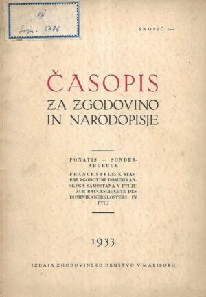 Časopis za zgodovini in narodopisje / snopić 2-4 - 1933