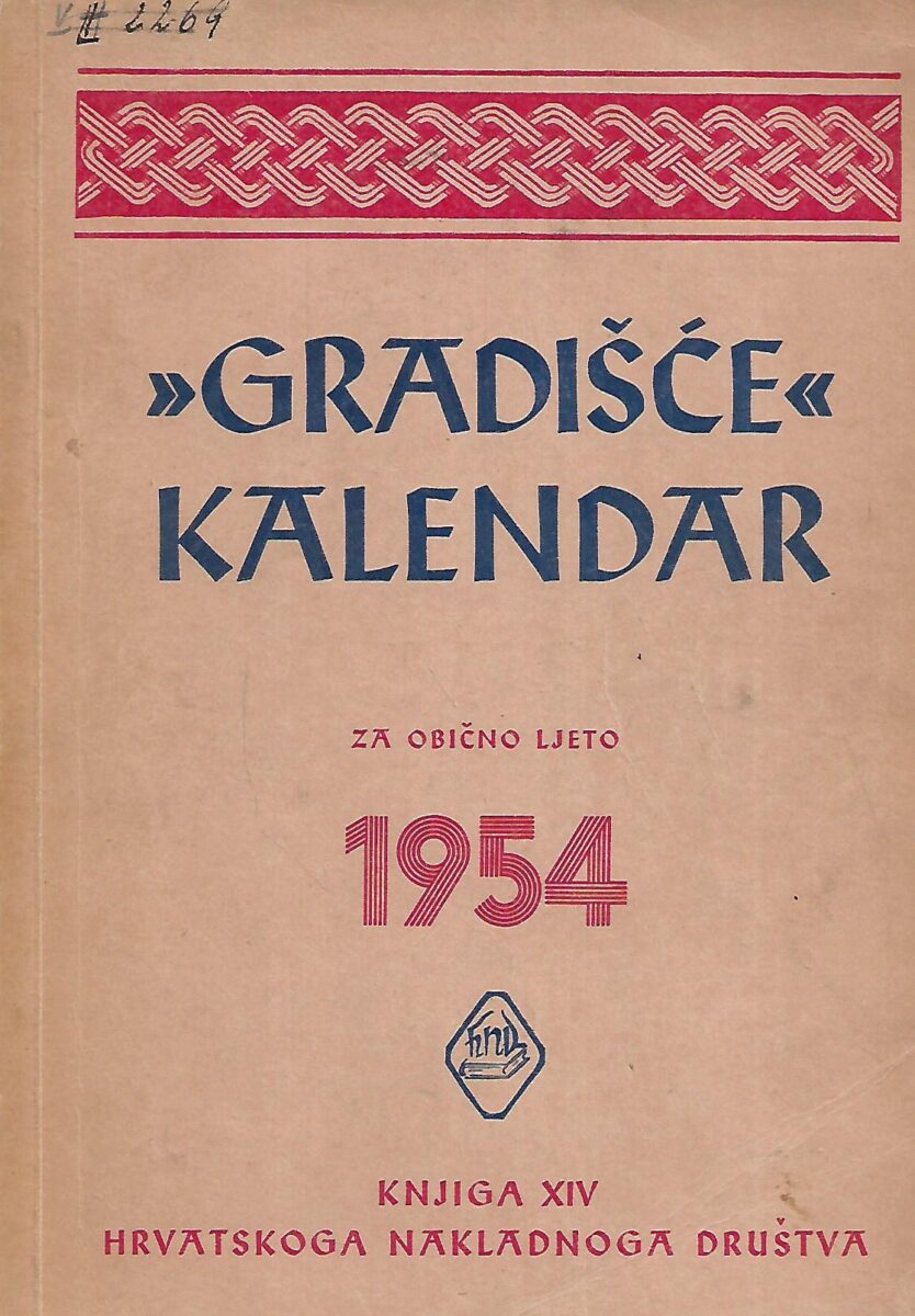 Ignac Horvat (ur.): ''Gradišće kalendar'' za obično ljeto 1954.