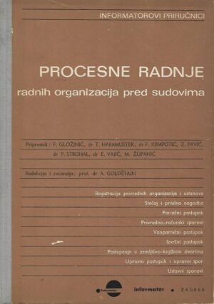 Procesne radnje radnih organizacija pred sudovima