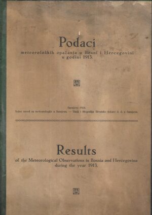 Podaci meteoroloških opažanja u Bosni i Hercegovini u godini 1913.