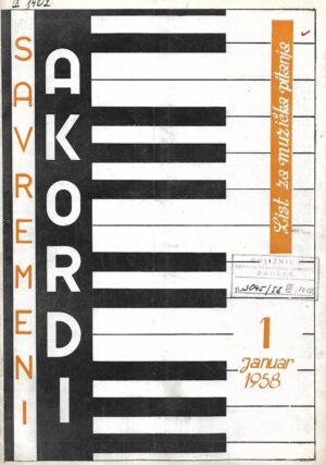 Savremeni akordi - broj 1, januar 1958.