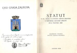 Statut slob. i kralj. glavnoga Grada Zagreba o ujedinjenju gradske uprave od 8. Travnja 1896.