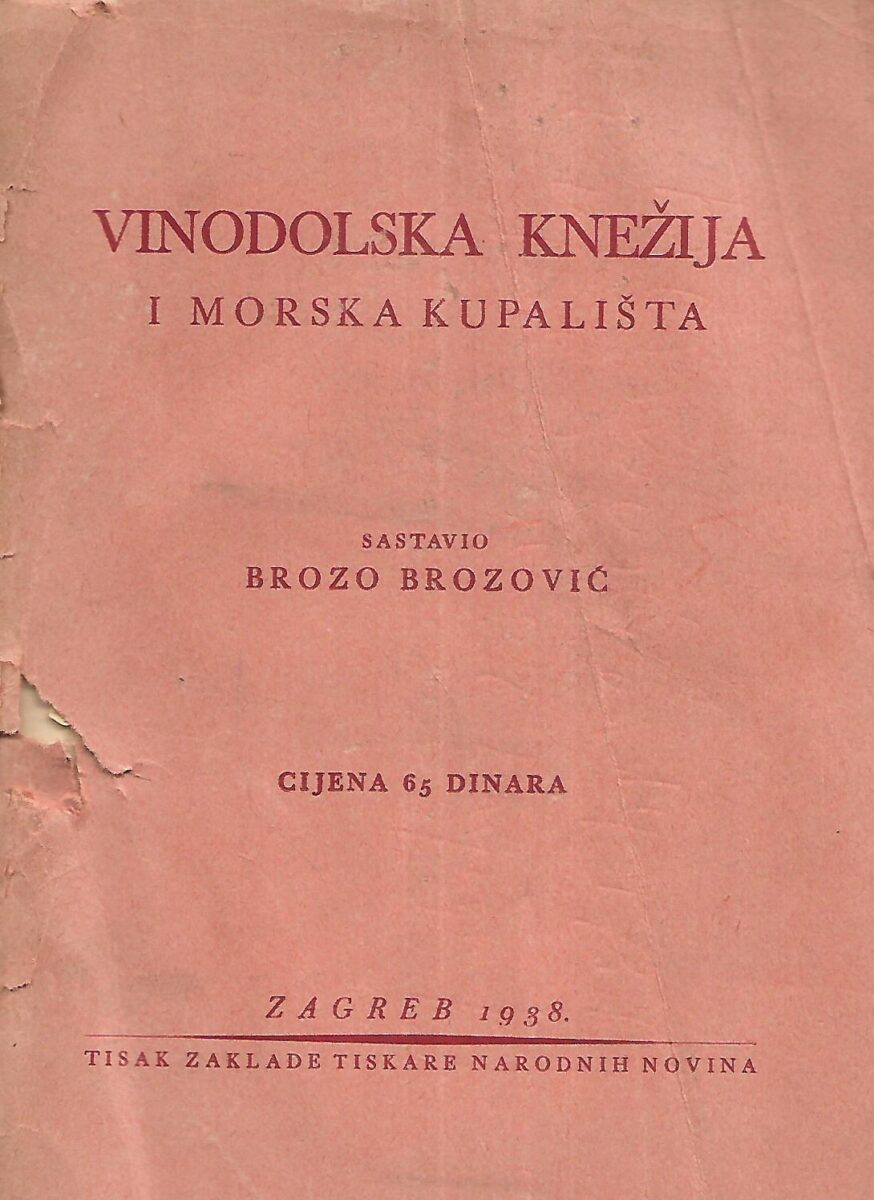 Brozo Brozović: Vinodolska Knežija i morksa kupališta