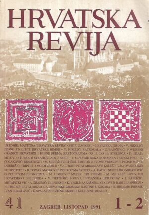 Hrvatska revija 41 1-2, listopad.1991.