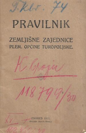 Pravilnik zemljišne zajednice plem. općine Turopoljske