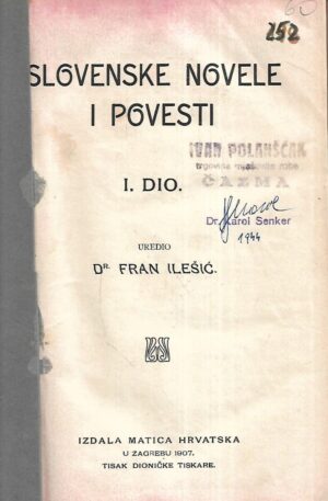 Fran Ilešić(ur.): Slovenske novele i povesti